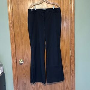 New York & Company sz 14 average black pinstripes wide leg dress pants.